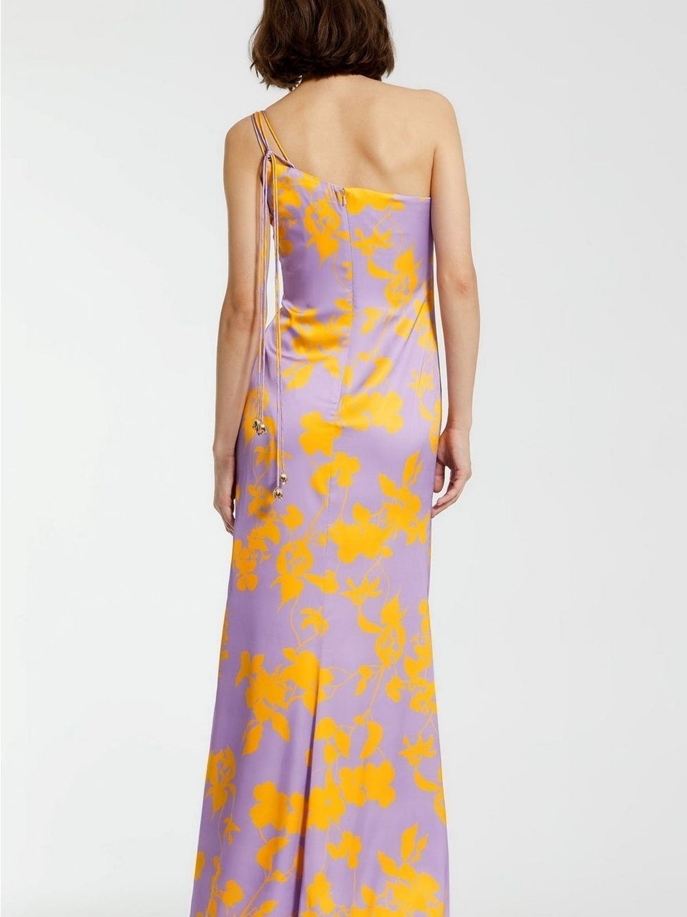 NWT Mac Duggal 68771 Orchid Floral Printed One Shoulder Maxi Dress S - Picture 4 of 15